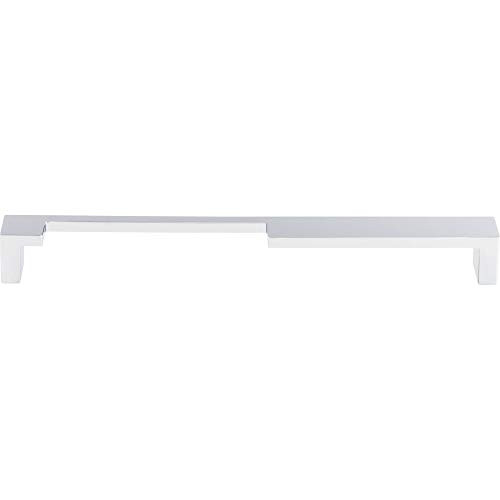 Top Knobs TK258 Modern Metro Series 9 inch Center Notched Handle Pull, Polished Chrome