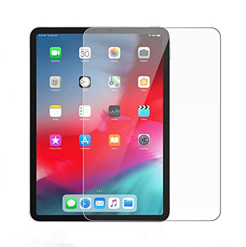BESTeck Screen Protector for Apple iPad Pro 11", 3X Stronger [Scratch-Resistant] 9H Hardness HD Clear Premium Tempered Glass Screen Protector for Apple iPad Pro 11 inch (2018 Release)