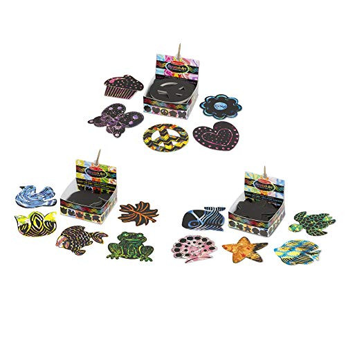 Melissa  and  Doug Scratch Art Mini Notes 3-Pack  Ocean, Nature, Friendship