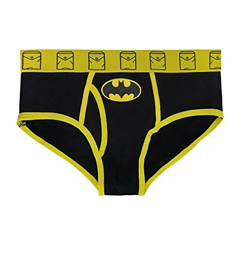 SuperHeroStuff Batman Costume Logo Men's Underwear Briefs- Small -28-30- Black