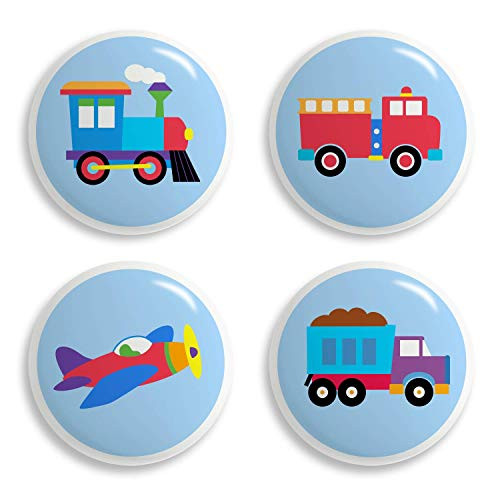 Olive Kids Trains, Planes,  and  Trucks Kids Bedding Coordinating Drawer Knob Set