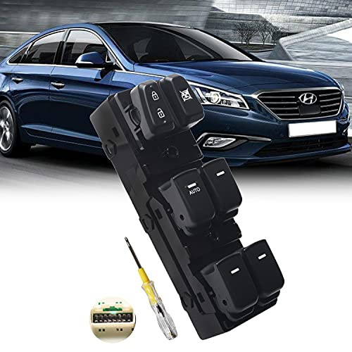 Beneges Master Power Window Switch Compatible with 2011-2015 Hyundai Sonata Front Left Driver Side Control Switch 93570-3S000, 935703S000