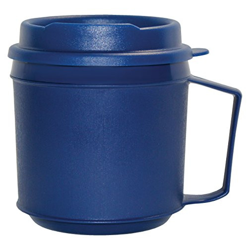 Rehabilitation Advantage Weighted Insulated Mug, Blue for Arthritis/Hand Tremors/Dexterity