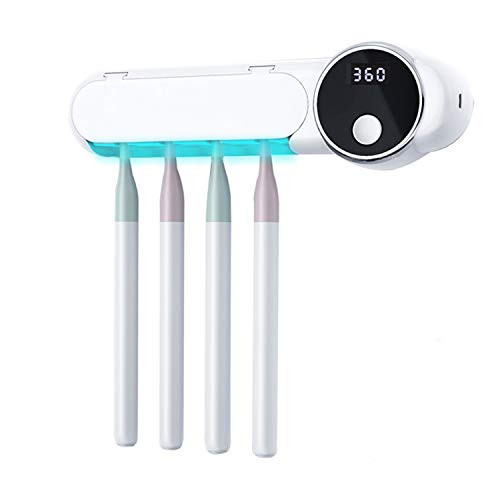 Toothbrush Sanitizer, Toothbrush Holder Wall Mounted with Sterilizer Function, Electric Toothbrush Organizer for Bathroom?White?