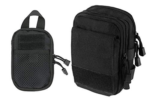 EDC tactical molle pouches, Compact Pocket Organizer Pouch and Utility Waist Pouch Shoulder Pouch 2 in 1 Bag