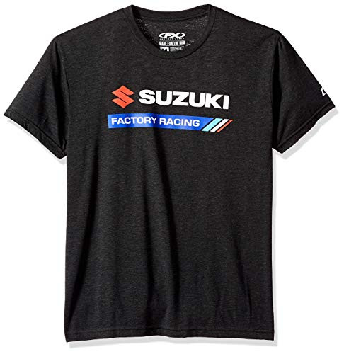 FX FACTORY EFFEX Men's Suzuki Factory Racing t-Shirt, Heather Black, XL