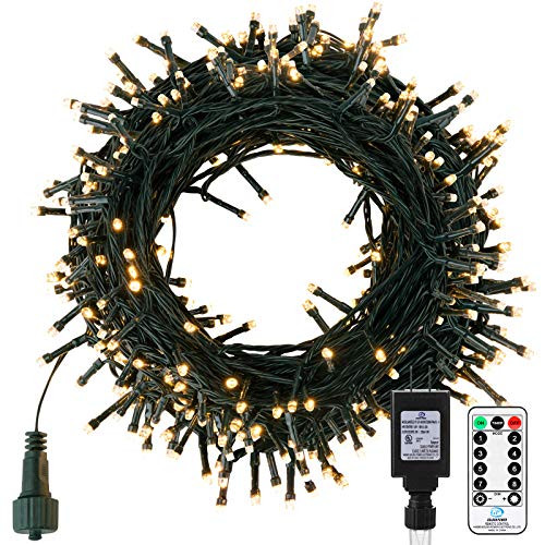 Christmas String Lights 98FT 300 LED Twinkle Fairy Lights String with 8 Light Modes for Christmas Trees Garland Wreath Wedding Indoor Outdoor Holiday Decorations with Warm White