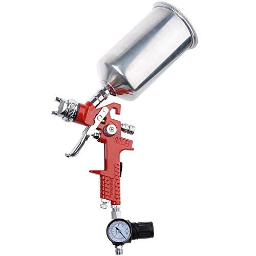 PARTS-DIYER 1.4mm HVLP Gravity Feed Air Spray Gun Kit Auto Car Detail Touch Up Paint Sprayer Spot Repair