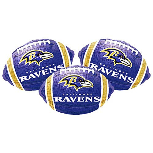 Baltimore Ravens Football Sport Party Decoration 18" Balloons - Set of 3