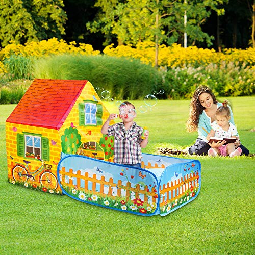 Kids Play Tent, Pop Up Play House with Ball Pit -No Ball Included-, Indoor/Outdoor Discovery Game Tents for Girls, Boys, Children, Babies and Toddlers
