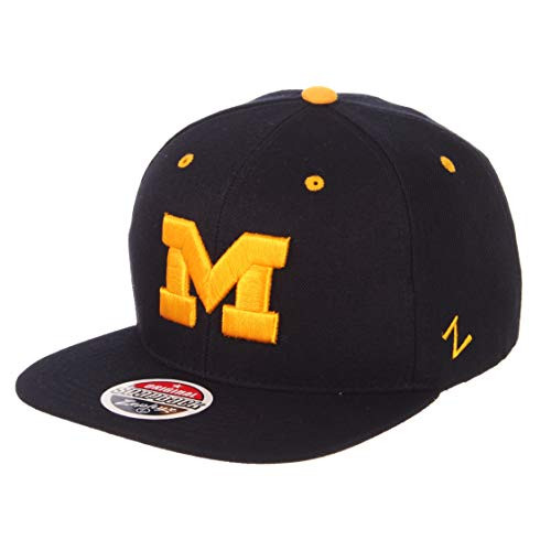 Michigan Wolverines Navy Super Star 32/5 Adjustable Snapback Cap - NCAA Flat Bill Zephyr Baseball Hat