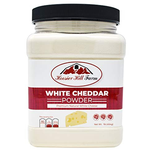 Hoosier Hill Farm Premium White Cheddar Cheese Powder, Natural -1 lb- rBGH and rBST.free.