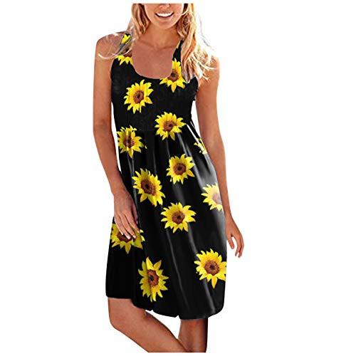fine_fine Women Dresses Sleeveless Plus Size T Shirt Summer Printed Short Mini Dress Round Neck Dress fine_fine Women Dresses Sleeveless Plus Size T Shirt Summer Printed Short Mini Dress Round Neck Dress