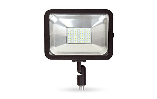 LLT LED Compact Floodlight with Arm SMD Outdoor Landscape Security Waterproof 30W 5000K -Daylight-