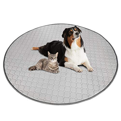 ULIGOTA Washable Pee Pad Dog Cooling Pad Playpen Mat 48" Round Puppy Playpen Pad Fast Absorbing Reusable Whelping Puppy Pad Waterproof Training Pad ULIGOTA Washable Pee Pad Dog Cooling Pad Playpen Mat 48" Round Puppy Playpen Pad Fast Absorbing Reusable Whelping Puppy Pad Waterproof Training Pad
