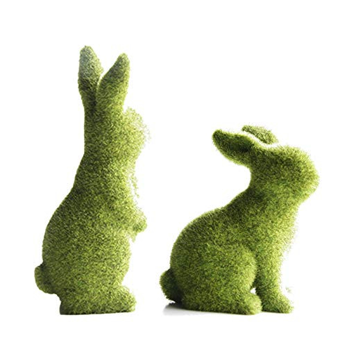 Easter Bunny Statues, CIRREOUS Easter Moss Bunny Flocked Bunny Rabbit Imitation Moss Rabbit Resin Flocked Sculpture Easter Animal Statue Artificial Moss Grass Rabbit Garden Ornament Yard Decorations Easter Bunny Statues, CIRREOUS Easter Moss Bunny Flocked Bunny Rabbit Imitation Moss Rabbit Resin Flocked Sculpture Easter Animal Statue Artificial Moss Grass Rabbit Garden Ornament Yard Decorations