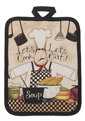 Kay Dee Designs Cotton Potholder, 7 by 9-Inch, Let's Cook