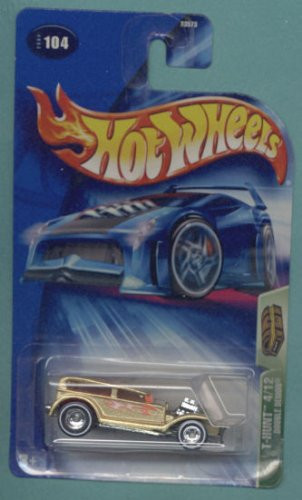 Mattel Hot Wheels 2004 Treasure Hunt 1:64 Scale Tan Double Demon 4/12 Die Cast Car #104
