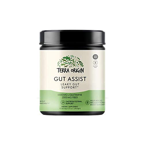 Healthy Gut Assist Leaky Gut Repair Supplement Powder - Glutamine, Arabinogalactan, Licorice Root - Supports IBS, Heartburn, Bloating, Gas, Constipation