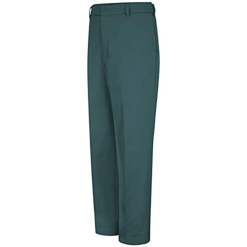 Red Kap Men's Stain Resistant, Flat Front Work Pants, Spruce Green, 33W x 32L