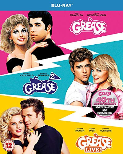 Grease 40th Anniversary Triple -Grease/Grease 2/Grease Live- -Blu-ray- -2018- -Region Free-