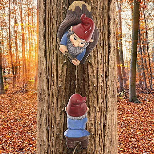 Climbing Gnomes Tree Hugger, Garden Gnome Statue Elf Out The Door Tree Hugger, Fairy Tree Peeker Hugger Garden Ornament Tree Decoration, Outdoor Whimsical Tree Statue-Garden Yard Art Ornaments Climbing Gnomes Tree Hugger, Garden Gnome Statue Elf Out The Door Tree Hugger, Fairy Tree Peeker Hugger Garden Ornament Tree Decoration, Outdoor Whimsical Tree Statue-Garden Yard Art Ornaments