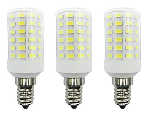 JKLcom E14 LED Light Bulbs 10W -100W Halogen Equivalent- Cool White 6000K LED Corn Light for Ceiling Fan Chandelier Pendant Light, E14 Base,66 LED 5730 SMD,Not Dimmable,Pack of 3