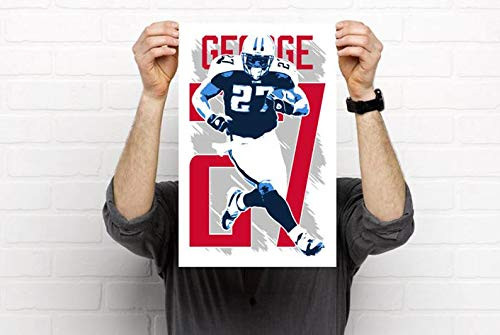 Eddie George Poster - Eddie George Artwork - Eddie George Print - American Football Art Print