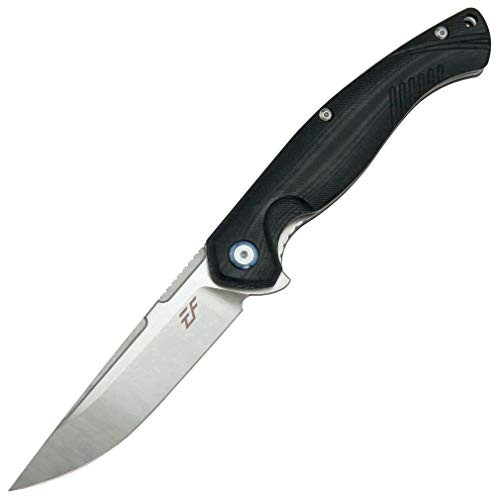 Eafengrow EF953 Pocket Folding Knife G10 Handle D2 Blade,EDC Tactical Liner Lock Knife for Outdoor Camping Hiking -Black-