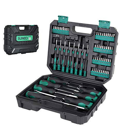 Magnetic Screwdriver Set - SUNCOO 65 PCS Professional Screwdriver Set Includes Slotted/Phillips/Pozidriv/Hex/Torx Precision Screwdrivers, Non-Slip Repair Tool Kit with 50 Replaceable Screwdriver Bits Magnetic Screwdriver Set - SUNCOO 65 PCS Professional Screwdriver Set Includes Slotted/Phillips/Pozidriv/Hex/Torx Precision Screwdrivers, Non-Slip Repair Tool Kit with 50 Replaceable Screwdriver Bits