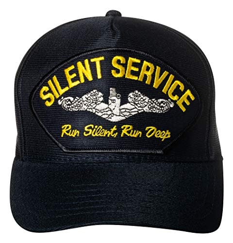 United States Silent Service Run Silent Run Deep Emblem Patch Hat Navy Blue Baseball Cap