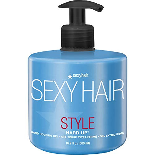 SexyHair Style Hard Up Hard Holding Gel, 16.9 Oz - Extreme Hold - Non-Flaking Formula - All Hair Types