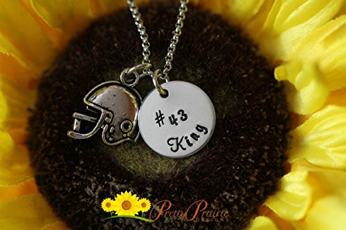 Football Girlfriend Gift, Handstamped Football Necklace, High School Football, Power Puff Football, Football Mom Gift, Football Mom Necklace Football Girlfriend Gift, Handstamped Football Necklace, High School Football, Power Puff Football, Football Mom Gift, Football Mom Necklace