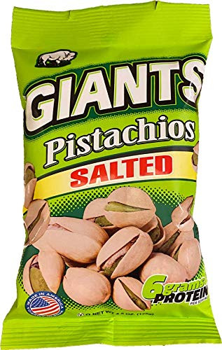 GIANTS Original Salted Pistachios - 4.5 oz. Bags -6 count case-