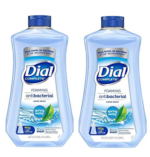 Foaming Hand Soap Refill, Dial Complete Foaming Spring Water Hand Wash, 40 Fl Oz - 2 Bottles -