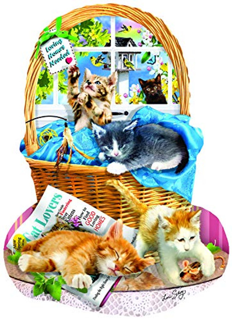 Free Kitties 1000 pc Special Shaped Jigsaw Puzzle by SUNSOUT INC