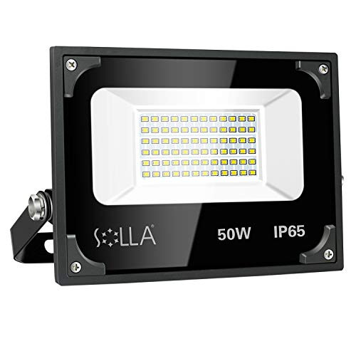 SOLLA 50W Led Flood Light, 4000lm 3000K Warm White Security Light Exterior Flood Lighting, Outdoor Indoor Lighting Fixture Landscape Floodlight Spotlight for Yard, Garden, Garage, Rooftop, Patio SOLLA 50W Led Flood Light, 4000lm 3000K Warm White Security Light Exterior Flood Lighting, Outdoor Indoor Lighting Fixture Landscape Floodlight Spotlight for Yard, Garden, Garage, Rooftop, Patio