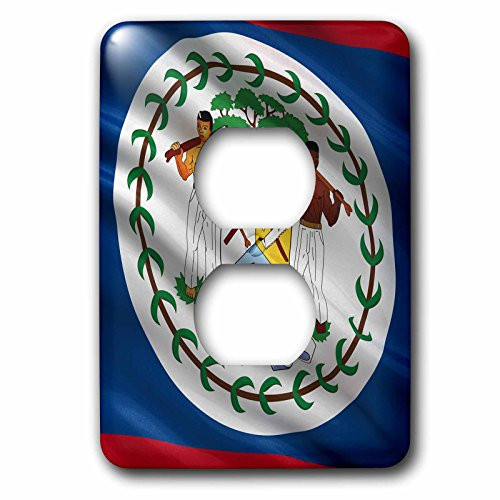 3dRose lsp_178790_6 Flag Of Belize Waving In The Wind Outlet Cover