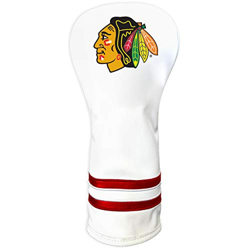 Team Golf NHL Chicago Blackhawks White Vintage Fairway Golf Club Headcover, Form Fitting Design, Retro Design and Superb Quality Team Golf NHL Chicago Blackhawks White Vintage Fairway Golf Club Headcover, Form Fitting Design, Retro Design and Superb Quality