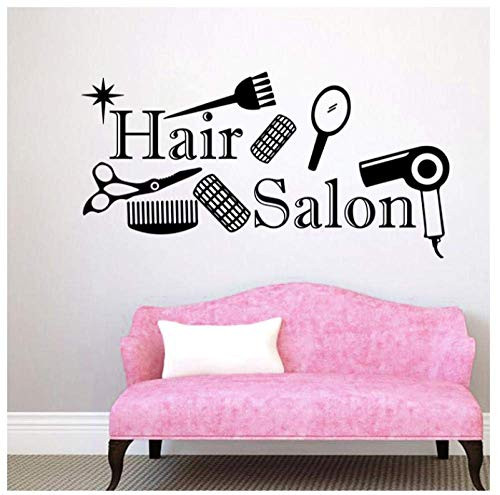 Wall Vinyl Decals Scissors Comb Decal Beauty Hair Salon Window Sticker Decor Room Decoration