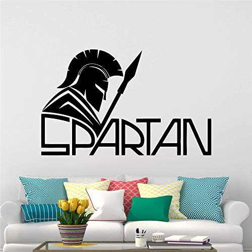 Wall Stickers Decal for Living Room Spartan Wall Decal Greece Warrior Helmet Sword Shield War Vinyl Sticker Decoration for Boys Girls Bedroom Room Window Inspirational Decor 39.4 in