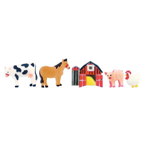 CakeDrake Farm Barnyard Cow Pig Chicken Horse Barn Plastic Animal Party Cake Toppers Set CakeDrake Farm Barnyard Cow Pig Chicken Horse Barn Plastic Animal Party Cake Toppers Set