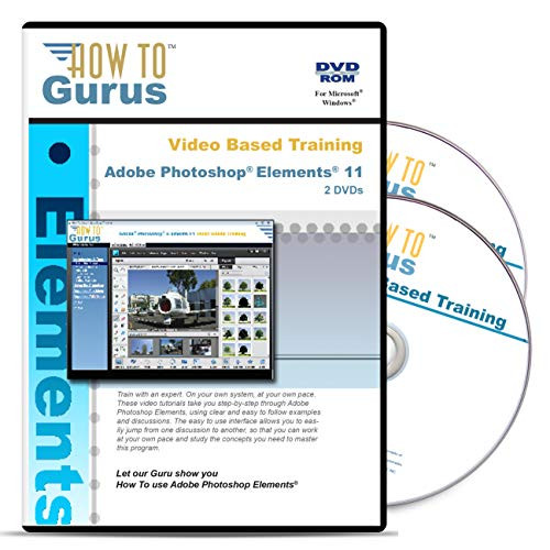 Adobe Photoshop Elements 11 Training 2 DVDs Over 13 Hours in 229 Video Lessons - Computer Software Tutorials