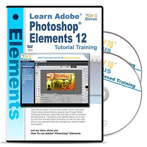 Adobe Photoshop Elements 12 Training on 2 DVDs 14 Hours in 227 Video Lessons Computer Software Video Tutorials