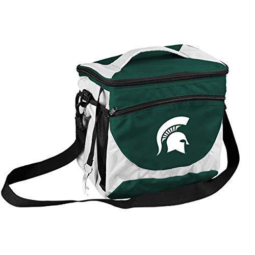 logobrands NCAA Michigan State Spartans Unisex Adult 24-Can Cooler with Bottle Opener and Front Dry Storage Pocket, One Size, Multicolor