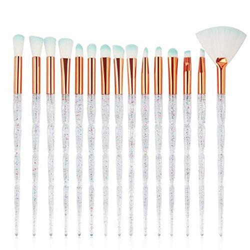 HIOJDWA Makeup Brushes 15Pcs Makeup Brushes Set Eyeshadow Fan Blush Foundation Brush Eyeliner Lip Eyebrow Flash Drill Cosmetic Makeup Tool HIOJDWA Makeup Brushes 15Pcs Makeup Brushes Set Eyeshadow Fan Blush Foundation Brush Eyeliner Lip Eyebrow Flash Drill Cosmetic Makeup Tool