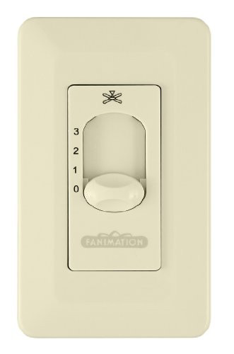 Fanimation CW1LA Traditional Wall Non Reversing-Fan Speed Only from Controls Collection Finish, 4.57 inches, Light Almond