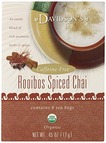 Davidson's Tea Rooibos Spiced Chai, 8-Count Tea Bags (Pack of 12)
