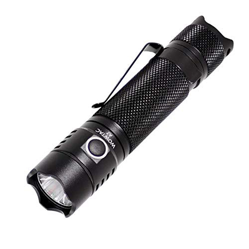 WOWTAC A7 1040 Lumens Compact Tail Switch CREE LED Flashlight, 280 Yard Thrower EDC Torch Flashlight, Security Tactical Handheld Flashlight for Camping, Hunting, Hiking-CW