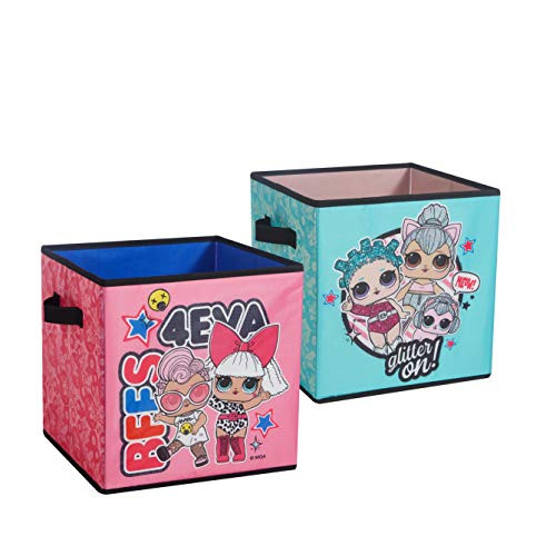 Idea Nuova LOL Surprise 2 Pack Collapsible Storage 11.5" Cubes with LED Lights
